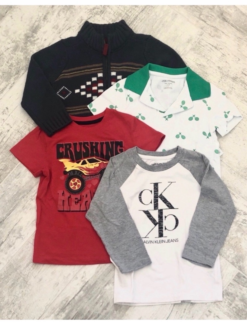 4 Kids Tops - Calvin Klein, Carter’s (New) & 2 more. Mostly 4T, Unisex.